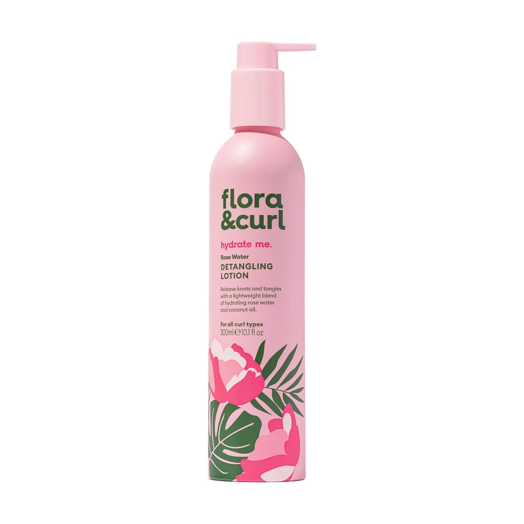 Незмивний кондиціонер для волосся Flora &amp; Curl Hydrate Me Rose Water Detangling Lotion, 300 мл